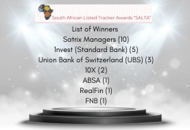 Ninth SALTA Annual Awards for the South African Exchange Traded Product (ETP) Industry