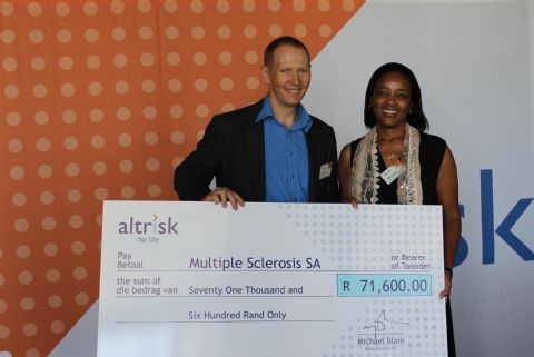 Altrisk Donates to Multiple Sclerosis South Africa