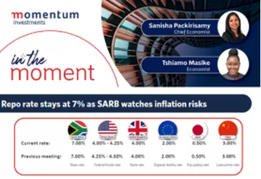 Repo rate stays at 7% as SARB watches inflation risks