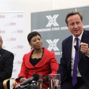 Johannesburg Stock Exchange hosts British Prime Minister David Cameron