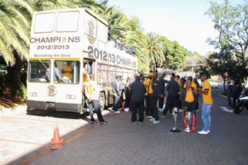 Newly crowned champions of the Absa Premiership League and Nedbank Cup